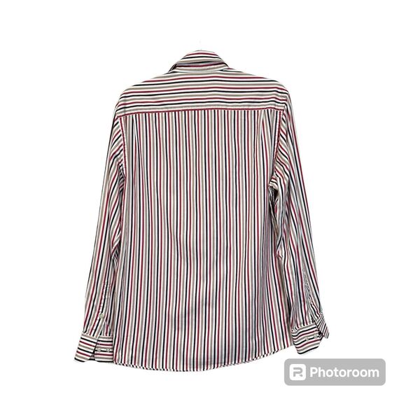 Massimo Dutti Shirt Men's Size Large Button Up Long‎ Sleeve Stripe Multicolor - Picture 2 of 10
